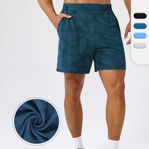 Shorts Deportivos Casuales Unisex con Lavado Ácido, Agradables al Tacto, de Secado Rápido, Diseño Sólido, Alta Elasticidad y Transpirabilidad - Product Image 2