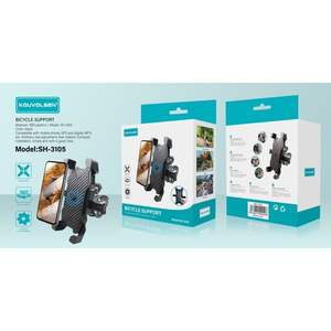 Supporto per Telefono Cellulare CH per Manubrio di Bicicletta/Motocicletta in Plastica ABS con Sgancio Rapido One-Touch - Product Image 1