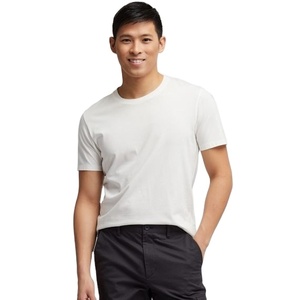 Camisetas de Manga Corta con Cuello Redondo para Hombre en Dos Colores, Blanco y Negro / Camiseta de Algodón y Poliéster para Hombre de Alta Calidad a Bajo Precio - Product Image 3