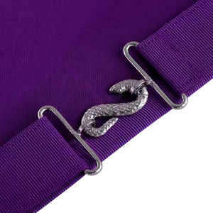Delantal Masónico Morado Personalizado, Forma Cuadrada, Tejido, Estilo Clásico, Insignia para Prenda - Product Image 5