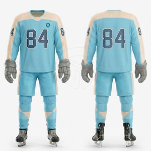 ชุดยูนิฟอร์มฮอกกี้น้ำแข็งสำหรับผู้ชาย เสื้อเจอร์ซีย์และกางเกงผ้าที่ทนทาน ระบายอากาศได้ดี สวมใส่สบาย เหมาะสำหรับการฝึกซ้อม การแข่งขัน และทีม - Product Image 5