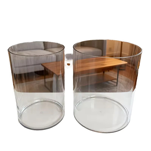 Vase de table en verre borosilicate artisanal, support de fleurs décoratif moderne, centre de table transparent minimaliste pour la maison, le bureau, l'hôtel - Product Image 2