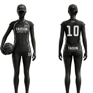 Uniforme de Voleibol para Mujer, Premium, Tela de Poliéster y Spandex de 180 GSM, Diseño de Ondas en Color Verde Azulado, Paneles Transpirables de Secado Rápido, Logotipo Personalizado - Product Image 3