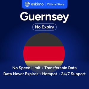 Eskimo Guernsey 5GB eSIM sans expiration de la data, données de voyage, vitesse rapide 5G/4G, pas de carte SIM physique requise, S-GU-05, Smartphones numériques - Product Image 1