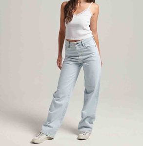 Jean cargo en denim pour femme, taille haute, coupe ample et large, style vintage streetwear, multi-poches, fabrication OEM, personnalisable - Product Image 1