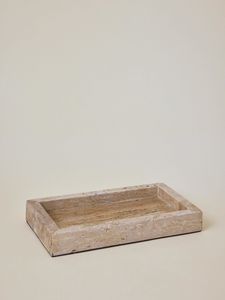Natural Stone <b>Travertine</b> Marble Serving Tray With Smooth Edges For Safe Food Serving And Stylish <b>Table</b> Decoration Purpose - Product Image 5
