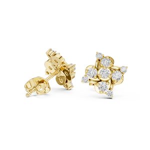 Boucles d'oreilles pendantes en diamant CVD en or 10 carats Motion District Accessoires de mariée uniques en or blanc - Product Image 3