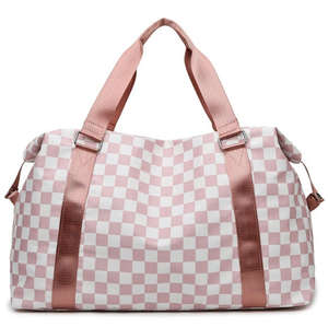 Sac de voyage grande capacité pour hommes et femmes, en nylon imperméable avec fermeture éclair, idéal pour la natation, la gym, le yoga, avec compartiment sec/humide - Product Image 2