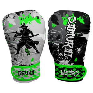 ถุงมือชกมวยหนังแบบซับลิเมชั่น พร้อมด้ามจับออกแบบเอง พิมพ์ลายเฉพาะบุคคล สำหรับฝึกซ้อมมืออาชีพ มวยไทย - Product Image 1