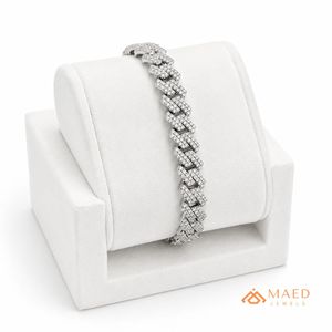 Bracelet en argent sterling 925 avec moissanite, bijoux de mode, bracelet à maillons torsadés pour femmes et hommes, cadeau élégant, New York City - Product Image 1