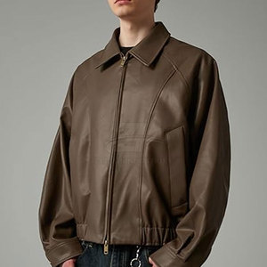 Made In Pakistan Latest Design Leather Bomber <b>Jacket</b> For Men In Different Color Outerwear Winter <b>Jacket</b> - Product Image 4