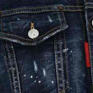 Vestes d'hiver en denim décontracté foncé 100% coton de haute qualité, fabriquées sur mesure par un fabricant OEM, pour hommes, style streetwear - Product Image 4