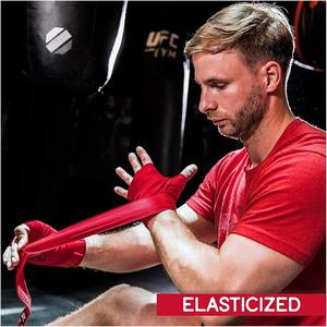 Vendas de boxeo personalizadas con patrón de salpicaduras de estrellas, al por mayor, con presilla para el pulgar, elásticas, para deportes y fitness, con cinta de sujeción para puños, paquete. - Product Image 6