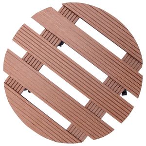 Ensemble de 2 chariots à plantes en composite bois-plastique brun moyen pour chariots à main pour l'entretien du jardin - Product Image 3