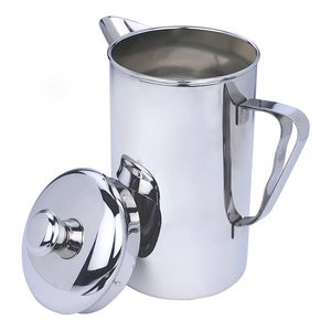 Carafe à eau en acier inoxydable de qualité supérieure avec couvercle pour la maison, la cuisine, le bureau, la table à manger - Product Image 3
