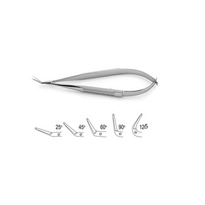 Tijeras Anguladas con Resorte JACOBSON, Mango Plano, Hojas Finas, Longitud Total 6.5 Pulgadas (16.5 cm), Herramienta Microquirúrgica ZETOMEDPRO - Product Image 2