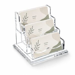 Porte-cartes de visite en acrylique de qualité supérieure, personnalisable, présentoir transparent, taille personnalisée, couleur personnalisée, marque Weima, réception de bureau - Product Image 3