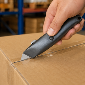 Cuchillo Utilitario de Hoja Fija de Alta Resistencia |   Cortador de Cartón Profesional |   Cortador de Cajas Industrial - Product Image 4
