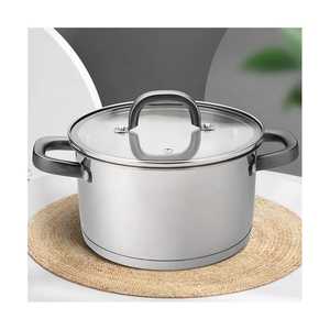 Olla de Cocina Antiadherente con Revestimiento de Granito, Tapa de Vidrio, Mango de Madera, Apta para Inducción, Cacerola de Aluminio - Product Image 6