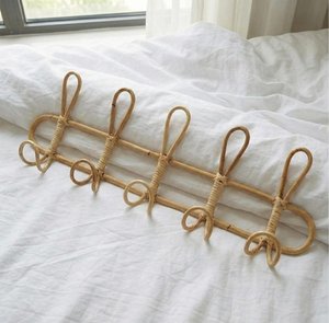 Handmade Rattan <b>Wall</b> Hook Rack Natural Woven Coat Hat Bag Holder <b>Wall</b> Mounted Organizer for Entryway Bedroom Nursery Decor - Product Image 1