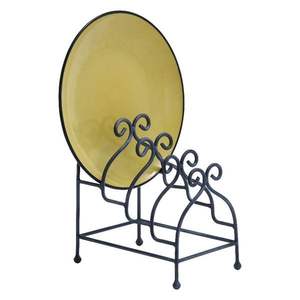 Soporte de placa metálica resistente para platos de gran tamaño con base equilibrada para una exhibición segura en la mesa - Product Image 1