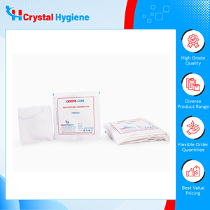 สินค้าใหม่มาถึง แผ่นรองหน้าท้องคริสตัลไฮยีน CH0005 คุณภาพสูง ผลิตจากผ้าฝ้าย 100% ตรวจจับด้วยรังสีเอ็กซ์ได้ สีขาว (ผ่านการฆ่าเชื้อด้วย ETO) ขนาด 30 ซม. - Product Image 3