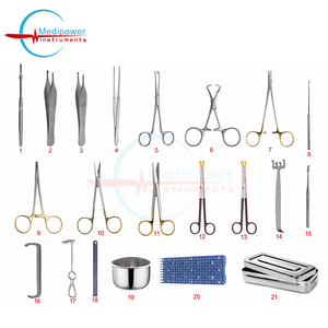 Juego profesional de instrumentos quirúrgicos de acero inoxidable de 23 piezas para la extracción de costillas y cirugía reconstructiva. - Product Image 4