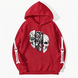 Sudadera con Capucha Personalizada con Estampado Gráfico, Ecológica, Transpirable, Estilo Urbano, de Poliéster y Felpa para Hombre - Product Image 3