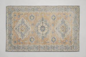 Tapis Mughal Imprimé Lavable en Machine, Motif Floral Traditionnel Moderne, Décoration d'Intérieur, Vente en Gros - Product Image 2