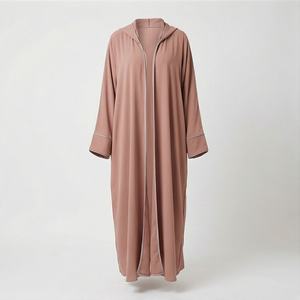 Abaya Premium Ouverte sur le Devant, Jilbab Élégant pour Femme, Ample et Décontracté, Tissu Personnalisé en Mousseline, Khimar Modeste, Robe Islamique - Product Image 1