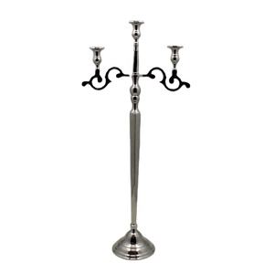 Home Decoration 5 Arm <b>Candle</b> Stand Nickel Silver <b>Colour</b> <b>Candle</b> Holder for Wedding Decor Handmade Customized - Product Image 1