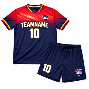 Tenue de football personnalisée pour clubs et équipes, short respirant à séchage rapide, tissu 100% polyester sublimé, tailles plus grandes pour joueurs - Product Image 4