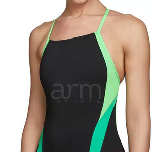 Traje de Baño Sostenible sin Costuras, Cómodo, con Contraste de Color, Transpirable, para Mujer - Product Image 6
