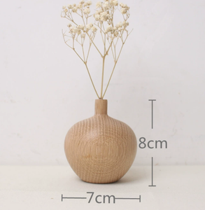 Vase à fleurs en bois naturel, artisanat, décoration de la maison, fête des mères, léger, classique, designs personnalisés, logo personnalisé par MULTI CRAFT - Product Image 2
