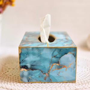 Caja de pañuelos de madera impresa de calidad premium, caja de pañuelos de madera impresa de lujo para decoración del hogar, estuche de almacenamiento al por mayor, soporte hecho a mano - Product Image 5