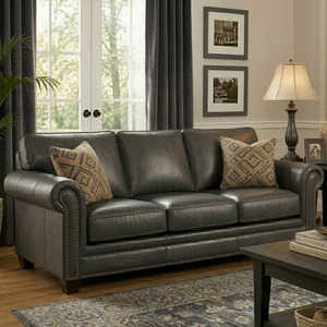 Durable Genuine Leather 3 Seater <b>Sofa</b> Timeless Classic Design Comfortable Couch for Residential and Commercial Interiors - Product Image 1