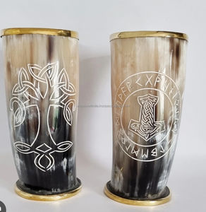 Gafas de cuerno pulido ecológicas con forma geométrica larga | |   Vajilla de Lujo Hecha a Mano con Diseño Único para Bares, Fiestas y Bodas - Product Image 6