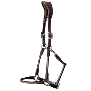 High Quality Italian Leather Rolled Anatomic <b>Halter</b> Horse Head Collar Zinc Alloy Buckles Customizable Fancy Design for Racing - Product Image 1