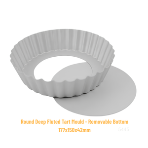 Moule à tarte rond rainuré de 1,6 pouce de profondeur avec fond amovible rapide, plaque de cuisson pour quiches de 6 pouces, idéal pour les gâteaux mousse - Product Image 2