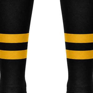 <b>Black</b> Gold Ice Hockey <b>Socks</b> for Men Professional Athletic Hockey Stockings Durable Lightweight Team Tournament Sports Wear - Product Image 4