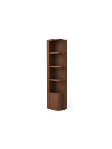 Librería Esquinera Moderna de Madera Maciza con 4 Estantes, Mueble Independiente para Sala de Estar que Ahorra Espacio, Ecológico - Product Image 4