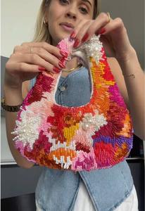 Bolso de Mano Tipo Clutch con Bordado Teal, Forma Personalizada, Colores Mixtos Clásicos, para Regalos de Boda y Fiestas - Product Image 3