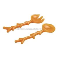 Ensemble de saladiers en résine brillante de 12 pouces avec cuillère et fourchette, résistant au lave-vaisselle, design créatif en spirale pour hôtels et cuisines