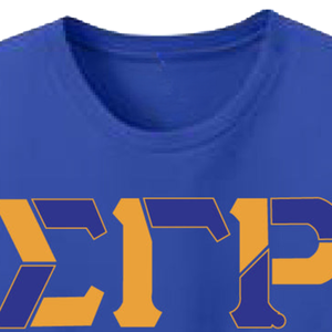 T-shirt décontracté pour femme Sigma Gamma Rho, noir, avec lettres grecques, bleu, à manches courtes, motif graphique, personnalisé, pour sororité - Product Image 5