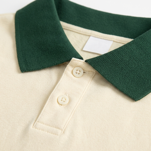 Camiseta Personalizada de Algodón Orgánico a Rayas, 220 GSM, Manga Corta, Tejido Transpirable, Cuello Solapa, Servicio OEM, Lista para Usar - Product Image 6