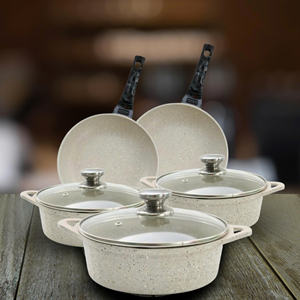 Ensemble de casseroles en aluminium moulé sous pression de style nouveau, 5 pièces, diamètre 18-28 cm - Product Image 2