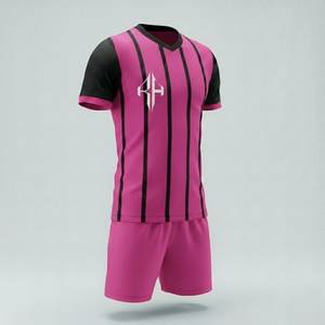 Uniforme de Fútbol para Hombre de Alta Calidad con Cuello en V, 100% Poliéster, Manga Corta, Personalizado, Transpirable, con Logotipo Personalizado por RIVIAN ATLANTIC - Product Image 3