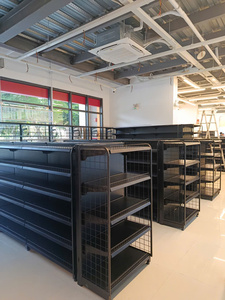 Étagère de supermarché perforée OneTech Commercial 1,2 m, simple face, 4 niveaux, revêtement poudré, métal, présentoir mural pour commerce de détail - Product Image 5