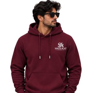 Mens <b>Maroon</b> Pullover Hoodie Long Sleeve Casual Sweatshirt Custom Logo Streetwear Sportswear <b>Top</b> Shoukat Apparel Manufacturer - Product Image 1