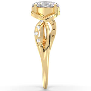 Bagues de promesse de mariage REYES personnalisées en argent sterling 925 avec moissanite ovale de 0,62 carat pour femmes, bijoux magnifiques certifiés GRA - Product Image 5